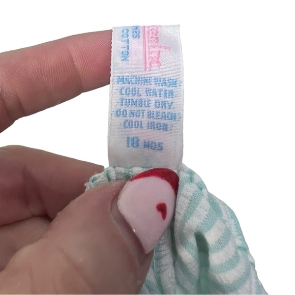 VTG House of Hatten Inc. Light green/ White Striped Sun Dress & Bloomers 18 mnth - Picture 6 of 7